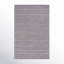 Tapis gris en laine / coton touffeté à la main Elona-749930994