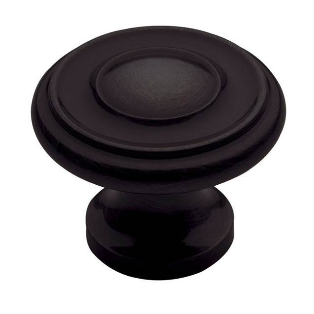 Venetian Bronze Round Mushroom Cabinet Knob with Mounting Hardware