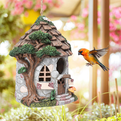 Maison d'oiseaux en résine pour l'extérieur