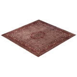 Overdyed Hand-Knotted Wool Modern-Contemporary Brown Area Rug 6' 9" x 6' 9"