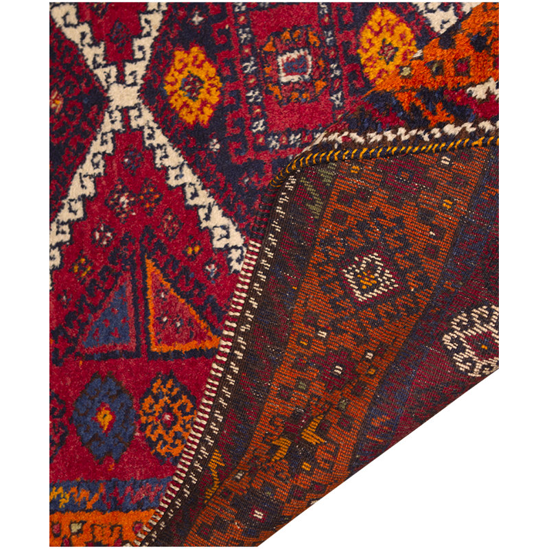 Wool Moroccan Area Rug in Wine
