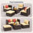 Dossena Reversible Sectional Seating Group with Cushions-1328985529