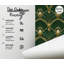 Papier peint à motif géométrique Art déco vert émeraude en forme d'éventail-2081623618-2081623623