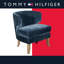 Fauteuil demi-tonneau à oreilles avec pieds en bois vieilli Tommy Hilfiger Swansea-714873717