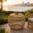 Compact Patio Tables, Acacia Wood And Wicker, Coastal Farmhouse Home