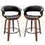 Tabourets pivotants Mid-Century rembourrés en similicuir Devlin-347477720-347477722