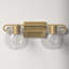 Eveline 2 Light Transparent Dimmable Vanity Light-863452986
