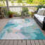 Tapis turquoise intérieur / extérieur lavable à la machine-111825183