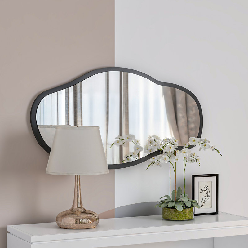 Bluefield Wood Wavy Wall Mirror