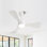 42 po Ventilateur de plafond d'intérieur à 3 pales avec ensemble d'éclairage et télécommande