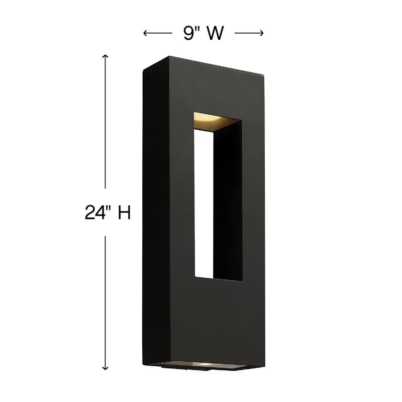 Extra Large Wall Mount Lantern, Satin Black, 24" H x 9" W x 4" D