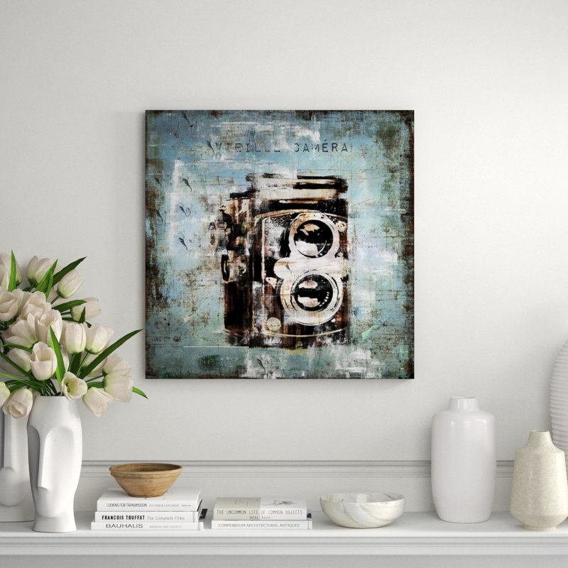 Vieille Camera Print by Zoey Riley, Glass Coat, 30" H x 30" W x 2" D