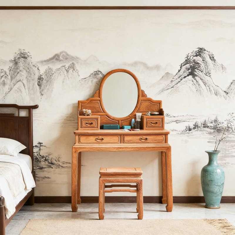 Coiffeuse de chambre à coucher de style rétro