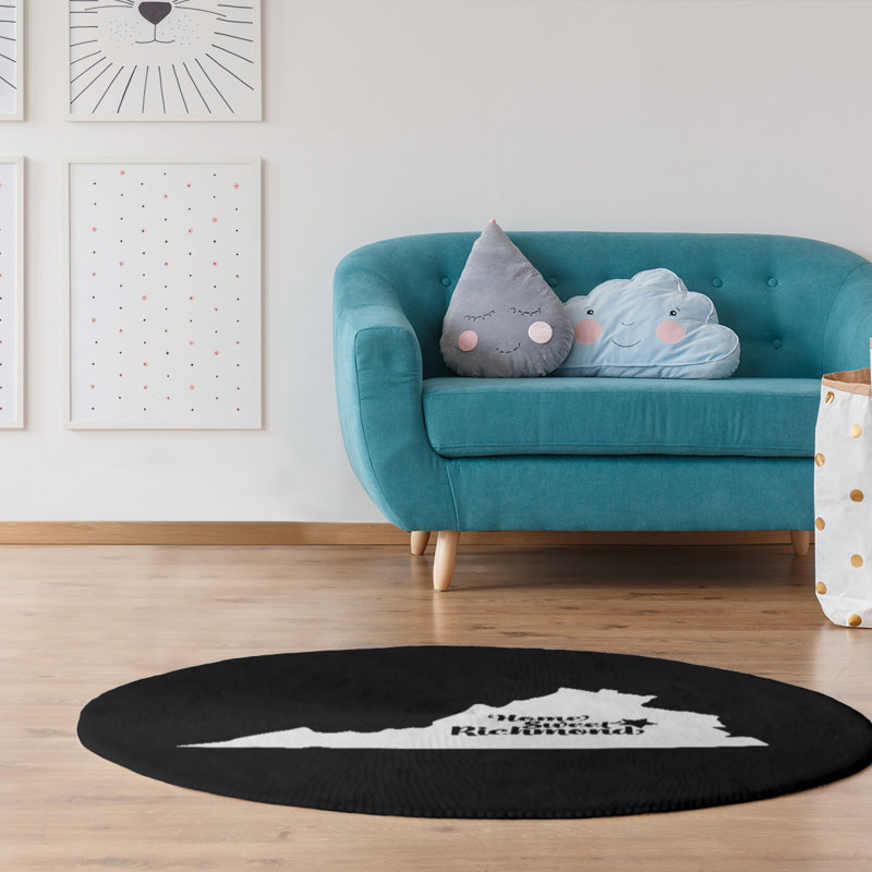 Tapis en poly-chenille richmond virginie, Rond 5 pi