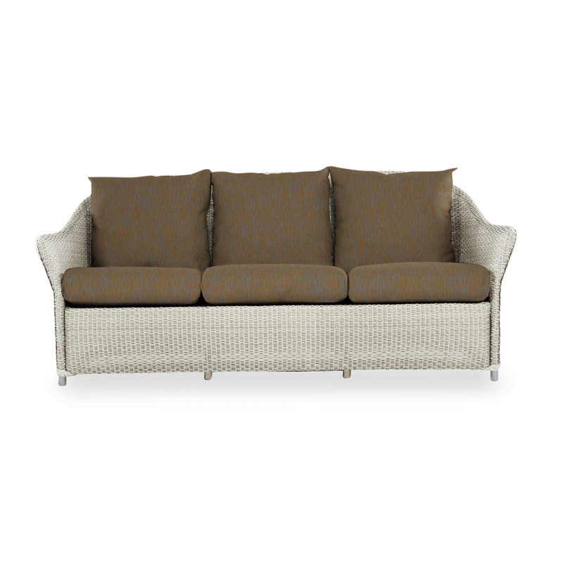 Weekend Retreat Outdoor 3 - Seat Patio Sofa, Black Sand, Linen