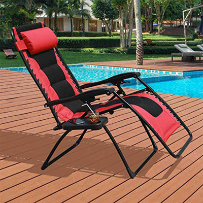 Chaise inclinable zéro gravité avec coussin
