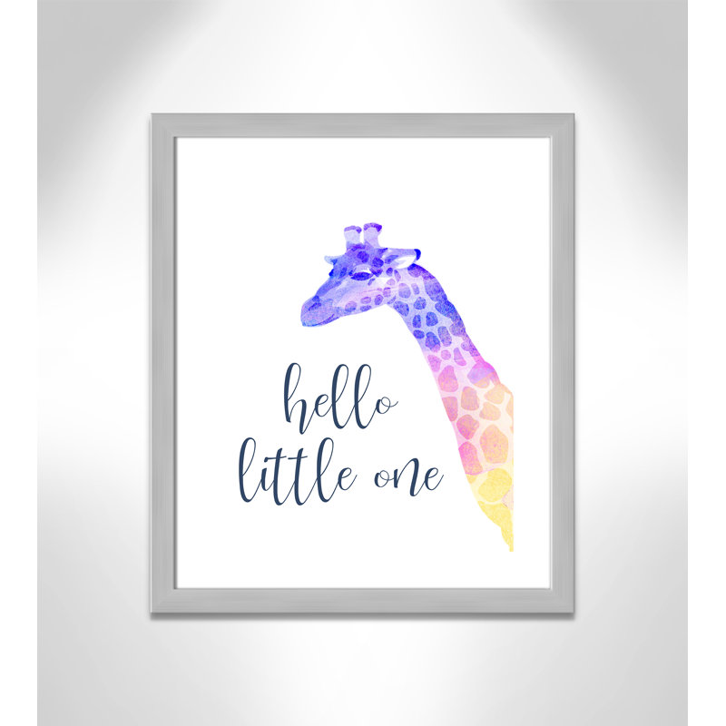 Hello Little One, art encadré, H 26,5 po x l 22,5 po x P 0,63 po, Cadre argenté