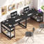 Bureau d'ordinateur en bois manufacturé en L Ciupan avec prise de courant-974792816-974792818