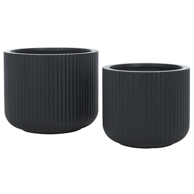Milano Planter Pot (Set of 2), Black