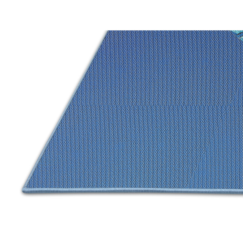 Tapis de zone bleue à motifs, Rectangle 5 pi x 7 pi