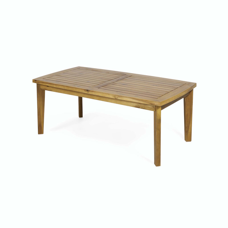 Kerstanski Rectangular Acacia Outdoor Coffee Table , 43.25'' in. W 23.5'' in. D