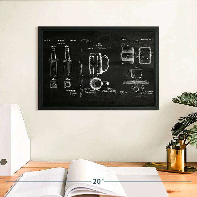 Yarlin Beer Compilation BW Patent, 9" H x 13" W