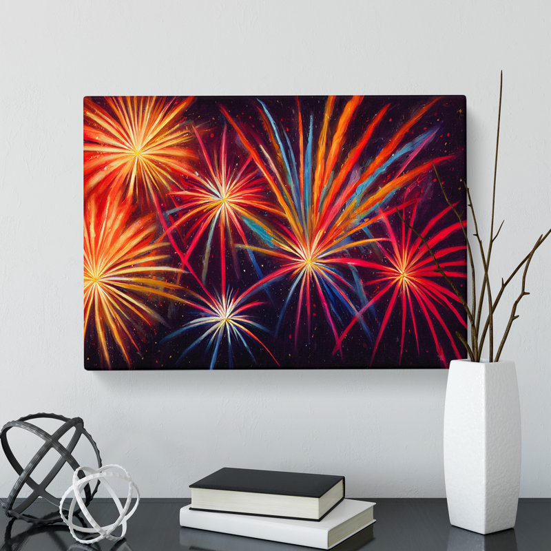 Showstopping Fireworks - Wrapped Canvas, 35cm H x 50cm W x 3cm D