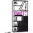 Tall Wine Bar Cabinet with LED Lights, Power Outlets, Wine Rack, and Microwave Stand – Multifunctional Coffee Bar Station for Kitchen or Living Room-1681778837