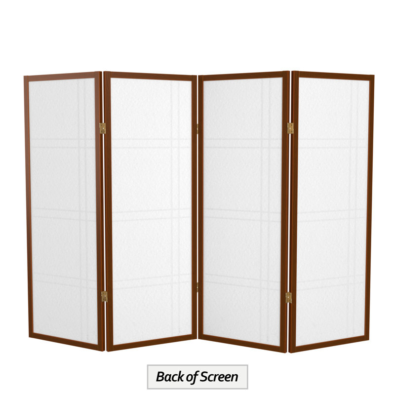 70" H Short Folding Screen, Walnut, 4