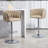 360° Fabric Cover Swivel Bar Stools Set Of 2, Adjustable Counter Height Bar Chairs With Woven Back & Footrest, Silver Chromed  Bar Stools For Kitchen Island, Cafe, Pub-1297237661
