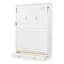 Lit escamotable double avec 2 tiroirs, beige