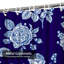 Magnifique rideau de douche bleu avec 12 crochets-1468951557