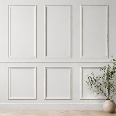 Wall Molding Kit, 3d Wainscoting Panels Set Of 3, Pre Cut Interior Wall Panels Decorative Wall Trim For Living Room Bedroom