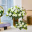 4PS Artificial Rose Flowers, Silk Rose Bouquet With 28 Rose Heads, Fake Flowers Realistic Roses-1131421551
