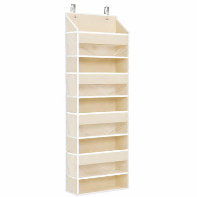 1 Pack Over The Door Organizer, 5-Layer Hanging Storage with 5 Pockets and 10 Mesh Side Pockets for Bedroom, Bathroom, Pantry and Nursery