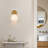 1- Light White Glass Wall Sconce