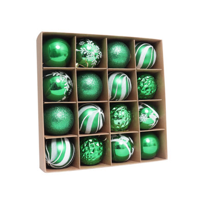 16Pcs Of Christmas Ball Ornaments Christmas Tree Decoration Holiday Wedding Party Decoration