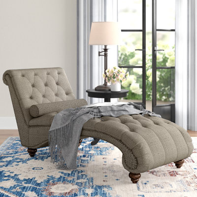 69" Modern Traditional Tufted Armless Chaise Lounge