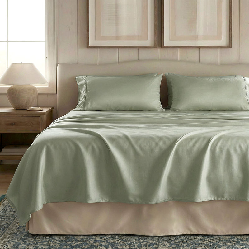 Threadmill 1000 Thread Count 100% Supima Cotton Sheet Set in Sateen Weave, California King Sheet Set with 2 Pillowcases