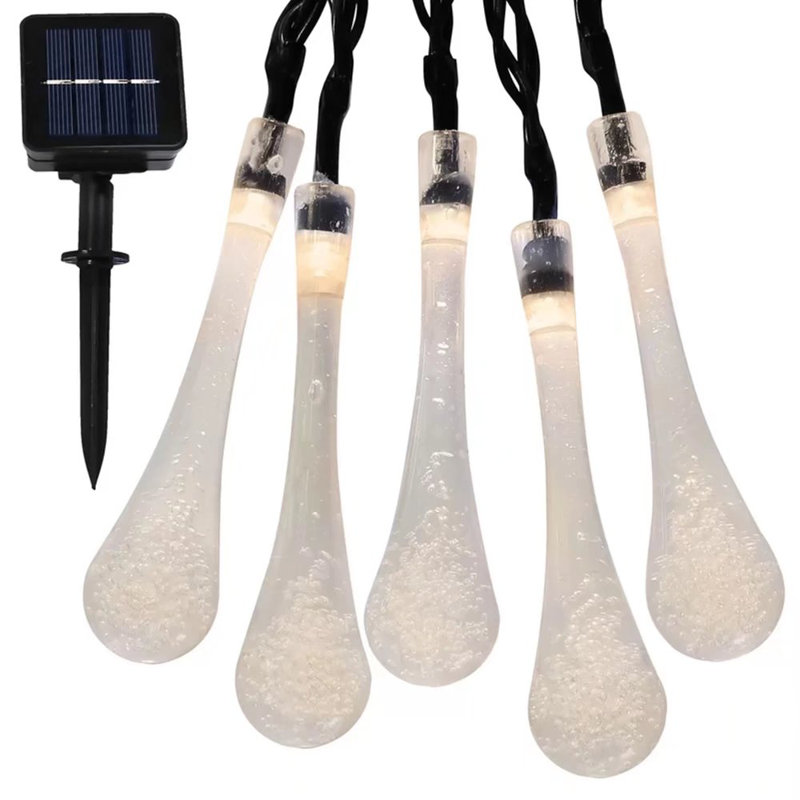 Pat 20' Outdoor LED Solar Powered 30 - Bulb Fairy String Light