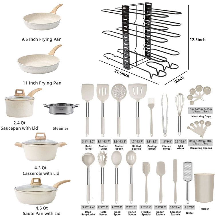 Smith Barton 28 - Piece Non-Stick Aluminum Cookware Set