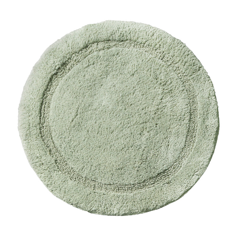 Polygala Cotton Round Bath Mat, Sage Green