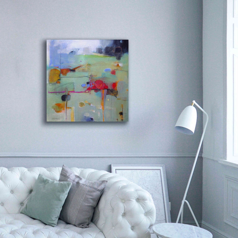 «The In -entre» par Dorothy Gaziano, estampe numérique sur toile, H 37 po x l 37 po x P 1,5 po