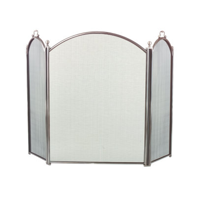 Linly 3 Panel Steel Fireplace Screen