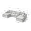 Canapé modulaire en forme de U 137,89 "avec repose-pieds amovible-1045080138