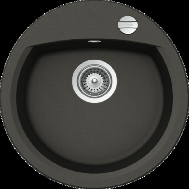 Manhattan Single Bowl Inset Kitchen Sink, Asphalt