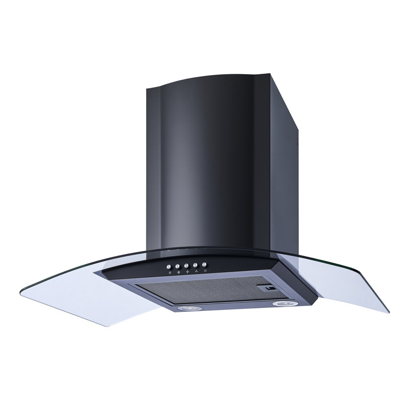 W101C Series 30" 400 CFM Convertible Wall Mount Range Hood, Black