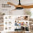 36-Inch Wood Ceiling Fan Without light