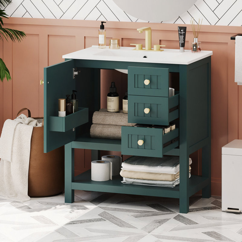 Meuble-lavabo 30 po avec lavabo en céramique