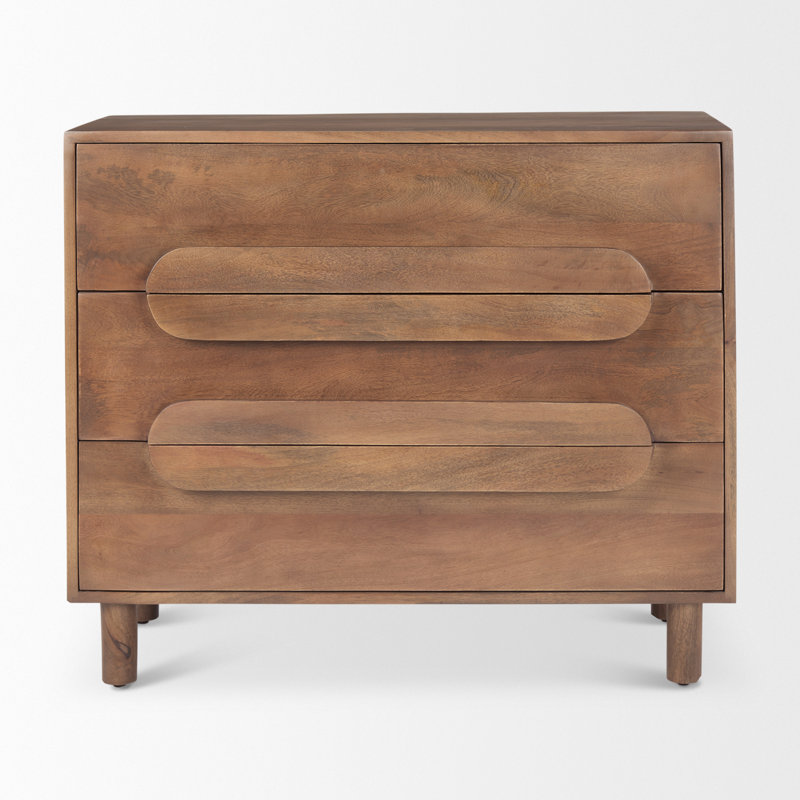 Commode décorative 3 tiroirs en bois massif